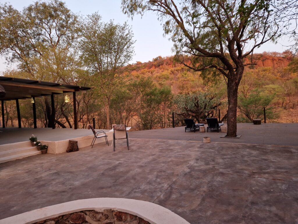 The sun deck at the Boma